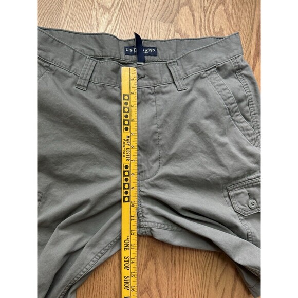 US Polo Assn. Cargo Shorts Men’s Waist 36 Flap Pockets Gray Hiking Beach - Picture 6 of 7